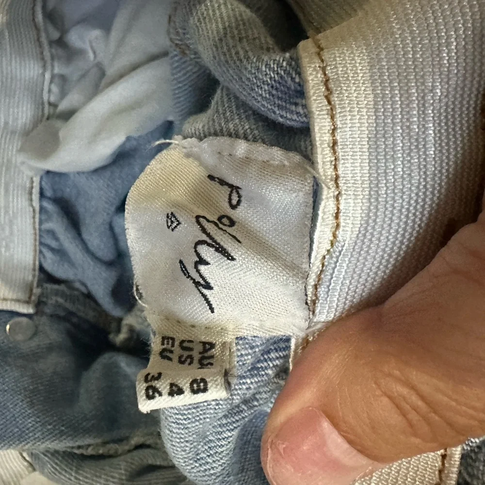 Casual Light Blue Jean Shorts for Women - Picture 5 of 9